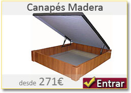canap&eacute;s de madera
